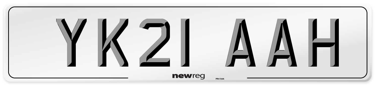 YK21 AAH Number Plate from New Reg